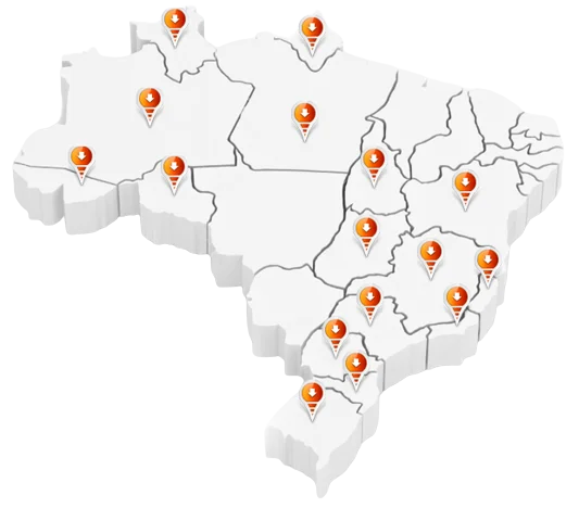 Entregamos nas seguintes regiões